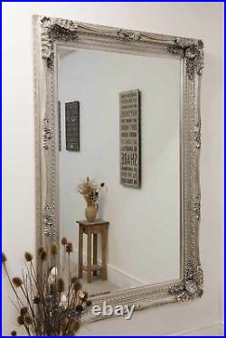Extra Large Wall Mirror Silver Antique Vintage Full Length 4Ft1x6Ft1 1235x185cm