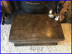 Fabulous Antique Victorian Vintage Old Pine Chest / Trunk / Named Box c1874