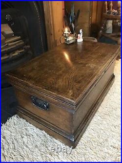 Fabulous Antique Victorian Vintage Old Pine Chest / Trunk / Named Box c1874