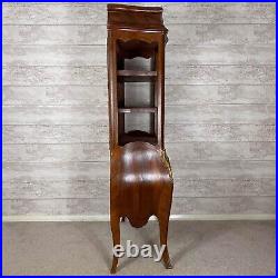 Fabulous Vintage Style French Solid Veneer Wood 3 Shelf Open Display Cabinet