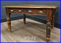 Fabulous original Vintage Roughlux farmhouse oak topped pine kitchen table