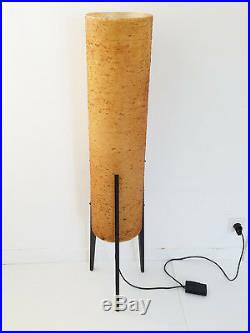Floor Lamp Rocket Tripod Vintage Of Miroslav Divis 1970 Wood & Resin 70'S 70S