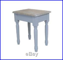 French Style Dressing Table Antique Grey Furniture Large Vintage Room Stool Set