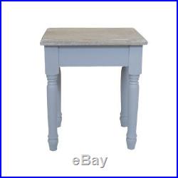 French Style Dressing Table Antique Grey Furniture Large Vintage Room Stool Set