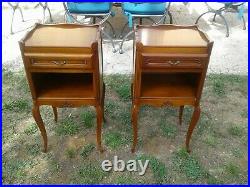 French antique vintage Louis Philippe style bedside tables