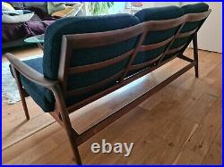 Gorgeous Mid-century Navy Sofa (Guy Rogers) Scandi, Vintage, Hans Wegner Style