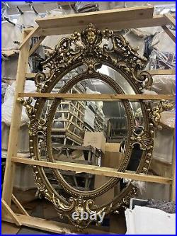 HUGE, Carved Wood, Gold, french vintage mirror
