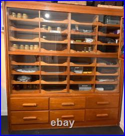 Haberdashery Cabinet Antique Vintage 1950s