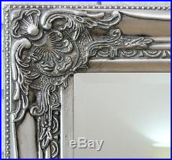 Isabella Full Length Antique Silver Shabby Chic Leaner Wall Floor Mirror 64x28