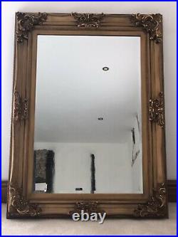 Large Antique Gold Gilt Vintage Statement French Ornate Overmantle Wall Mirror