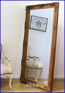 Large Antique Ornate Vintage French Frame Chic Wall Leaner Mirror 165cm x 79cm
