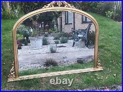 Large Antique/Vintage Style Wooden Overmantle Mirror