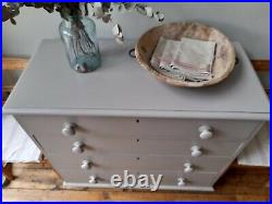 Large Antique Vintage Victorian Painted Farrow & Ball Chest of Drawers
