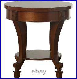 Large Round Side Table Classic Vintage Furniture Antique Walnut Coffee End Shelf