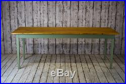 Large Rustic Vintage Antique Style Pine Top'Sage' Kitchen Dining Farmhouse Tabl