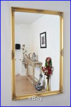 Large Wall Mirror X Gold Vintage Bevelled 5Ft6 X 3Ft6 168cm X 107cm