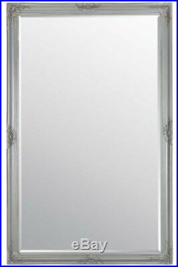Large Wall Mirror X Silver Vintage Bevelled 5Ft6 X 3Ft6 165.5cm X 105.5cm