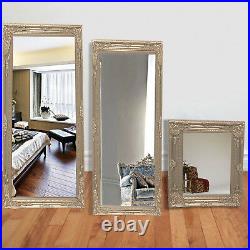 Large XLarge Mirror Vintage Wall Floor Silver Antique Style Shabby Chic Decor