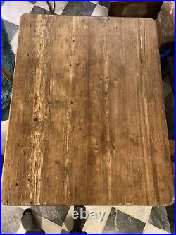 Large solid wood dining table Light Brown Farmhouse Style Vintage Antique