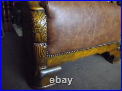 Leather vintage /antique. Chairs Newly RE-upholstered italian leather! 1pair