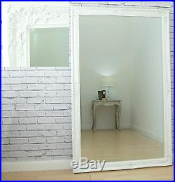 Leon Ornate Extra Large Vintage Full Length Wall Leaner Mirror White 40 x 64