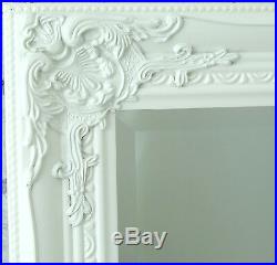 Leon Ornate Extra Large Vintage Full Length Wall Leaner Mirror White 40 x 64