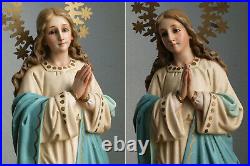 Litany of The Blessed Virgin Mary Statue 14.1 in Olot Spain Vintage Antique