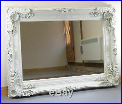 Louis Ornate Shabby Chic Vintage Large French Wall Mirror Cream 35 x 47