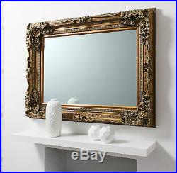 Louis Ornate Shabby Chic Vintage Large French Wall Mirror Gold 35 X 47
