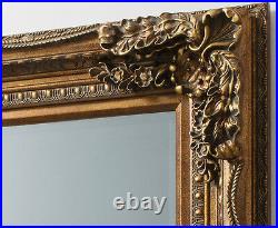 Louis Shabby Chic Vintage Ornate Large French Wall Mirror GOLD 118cm x 87cm