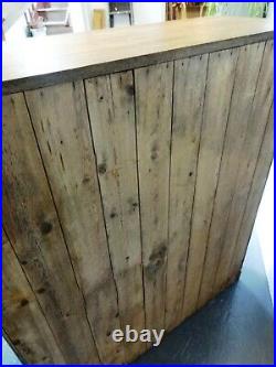 Lovely Antique Vintage Wood Wooden Oak School Pantry Cabinet Cupboard