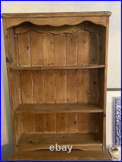 Lovely Small Old Vintage Antique Wooden Slim Dresser With Cupboard