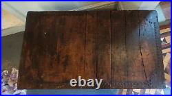 Lovely Vintage Antique Wood Wooden Studded Blanket Foot Locker Travel Chest Box