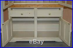 Lovely Vintage Farmhouse Country Welsh Dresser Bookcase With Built In Lights