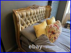 Luxurious Vintage Antique French Louis Style Gold Gilt Bed