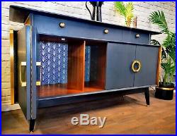 Luxury King Size Vintage 1960's Retro Credenza Art Deco Sideboard TV Media Unit