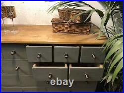 Magnificent Vintage Old Pine Merchants Chest / Bank of Drawers / Sideboard