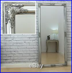 Marco ANTIQUE SILVER Ornate Full Length Floor Leaner Wall Mirror 160cm x 74cm