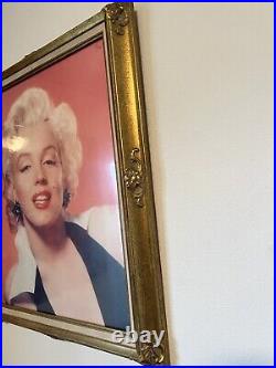Marilyn Monroe LARGE Wall Art in Golden Antique Frame 19x23 Framed SHIPS FREE