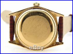 Mens Rolex Day-Date President 18K Yellow Gold Watch Diamond Dial 1ct Bezel 18038