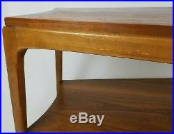 Mid-Century Modern Lane Rhythm End Table Sofa Wedge Accent Walnut Vintage