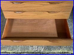 Mid century Europa Furniture teak three drawer chest of drawers retro vintage