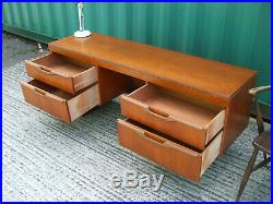 Mid-century vintage teak desk, excellent PC workdesk, Danish style and quality