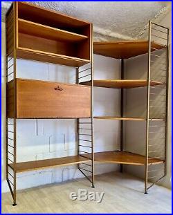Midcentury Ladderax Staples 1960s Vintage Modular Shelves Bureau delivery avail