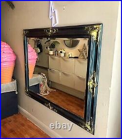 Mirror XL Heavy Wood Vintage Style Antique Bespoke Multicoloured Mirror
