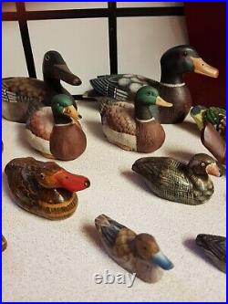NICE Antique Wood Wooden& porcelain Art deco Duck Ducks & Duckaroos vintage