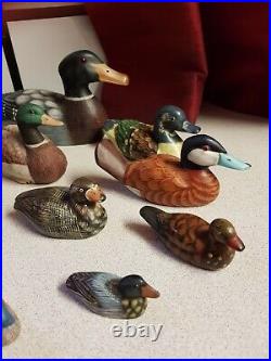 NICE Antique Wood Wooden& porcelain Art deco Duck Ducks & Duckaroos vintage