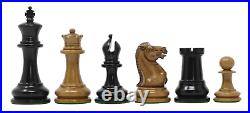 Nathaniel 1849 Antique Reproduction Vintage 3.75 Ebony Distressed Chess Set