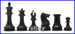 Nathaniel 1849 Antique Reproduction Vintage 3.75 Ebony Distressed Chess Set