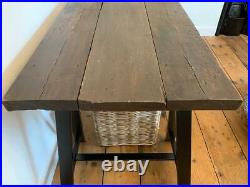OKA Style Large Vintage Reclaimed Trestle Dining Table Seats 4 6